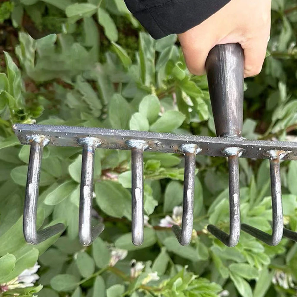 Agricultural Nail Harrow Carbon Steel Garden Weeding Tools Teeth Weeding Hoe Rake Farm Tool Weeding Scarifier Artifact