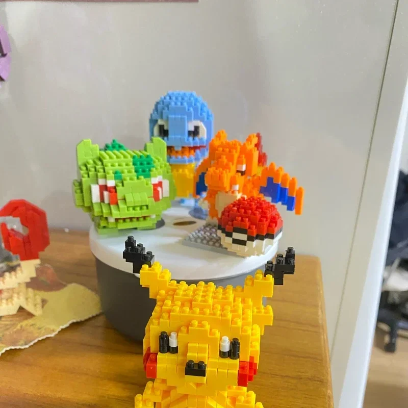 Маленькие блоки Pokemon Nanoblock Charizard Kyogre Groudon Rayquaza, модель, образовательная графика, игрушки для детей, подарок на день рождения,