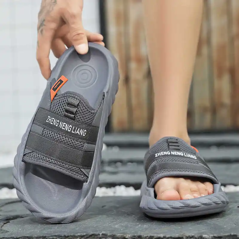 

Осенне-весенние уличные сандалии для купания, мужские шлепанцы, обувь большого размера, кроссовки-мулы с язычком, спортивные прогулки, теннисный корсет