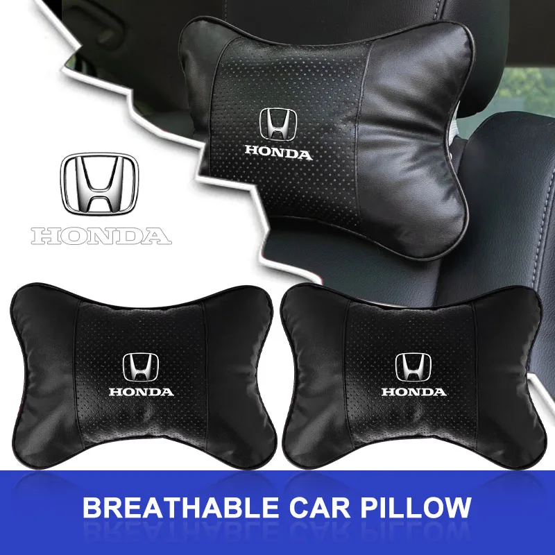 1/2pcs Car Seat Headrest Pillow Neck Support Protector Cushion For Honda Mugen Power Civic Accords CRV Hrv Jazz CBR VTEC Goods