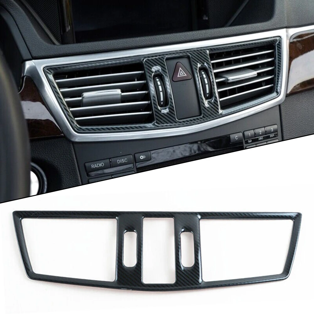 1x Air Conditioner Outlet Frame Trim cocok untuk Mercedes Benz E Class W212 2009-2011 cetakan ventilasi udara kontrol pusat mobil