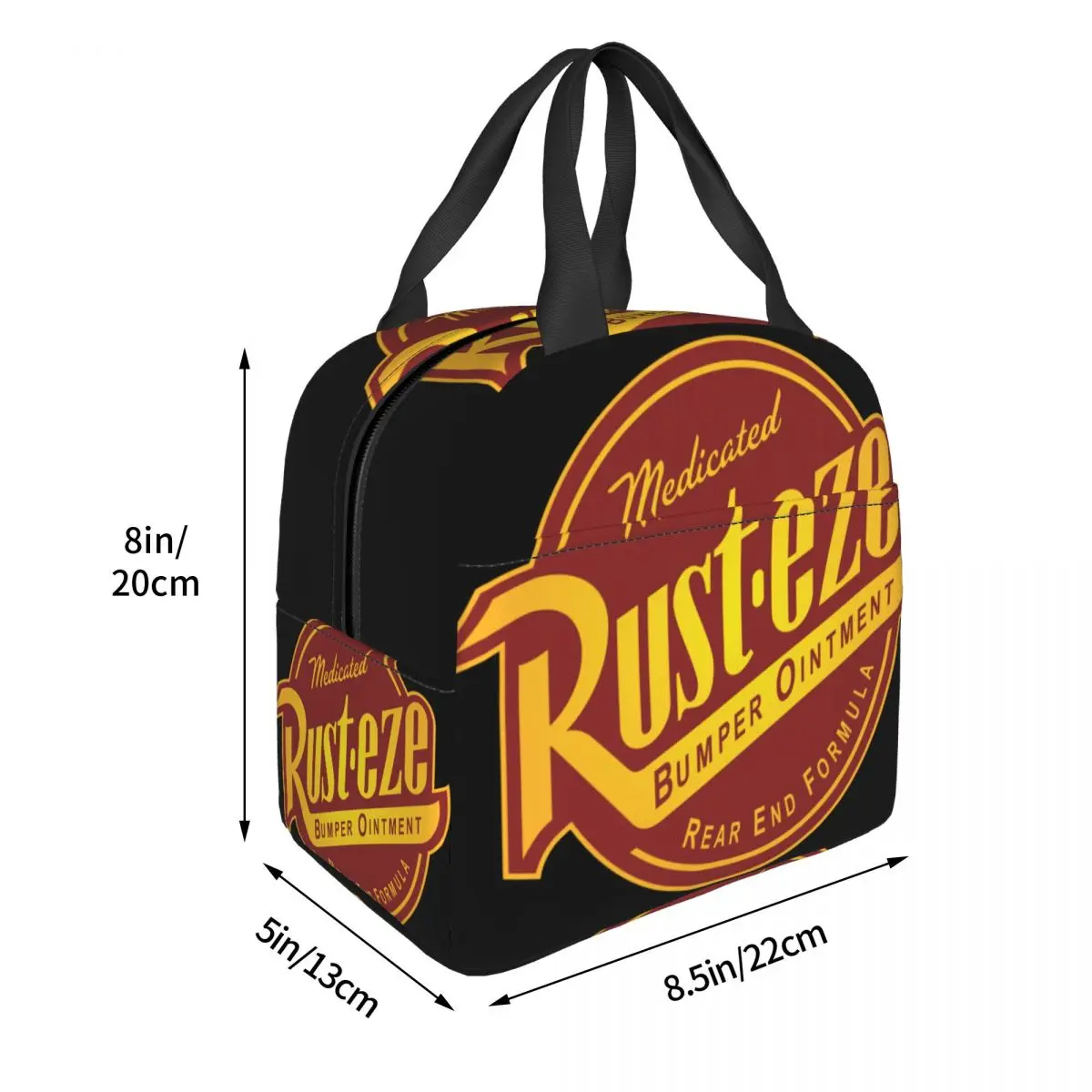 Bolsa de almuerzo con logotipo de rust-eze, fiambrera aislada portátil Unisex, caja Bento de alimentos