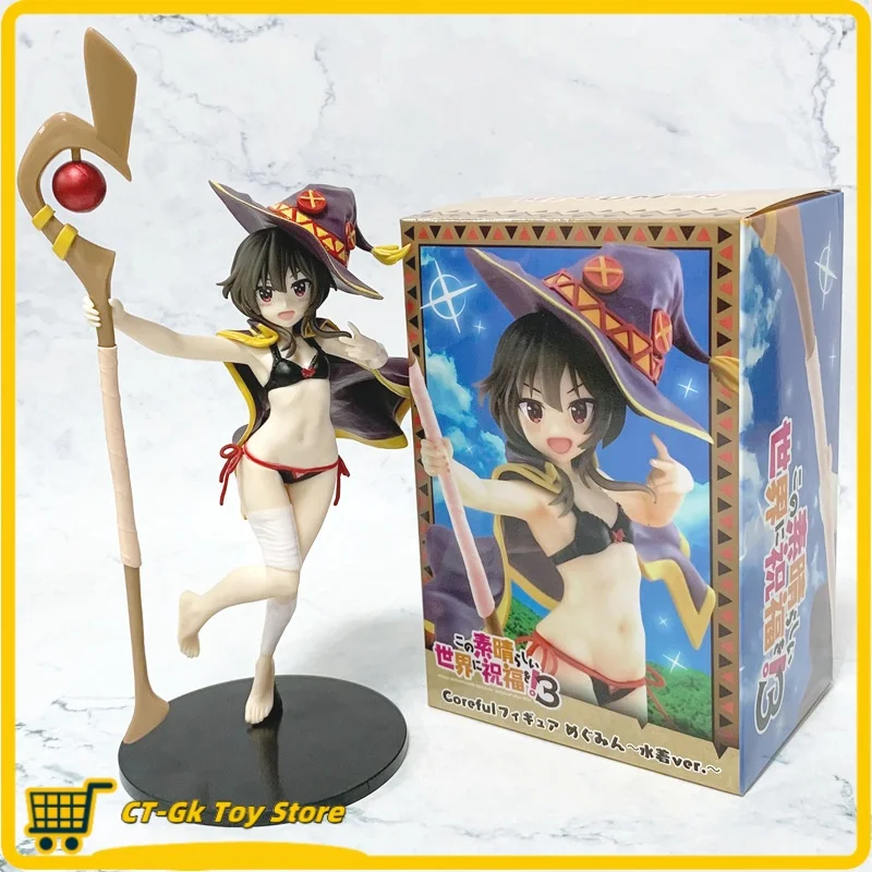 

24 см аниме-фигурка God's Blessing On This Wonderful World Megumin, купальник, ПВХ, экшн-фигурка, модель, фигурка для девочек, подарок