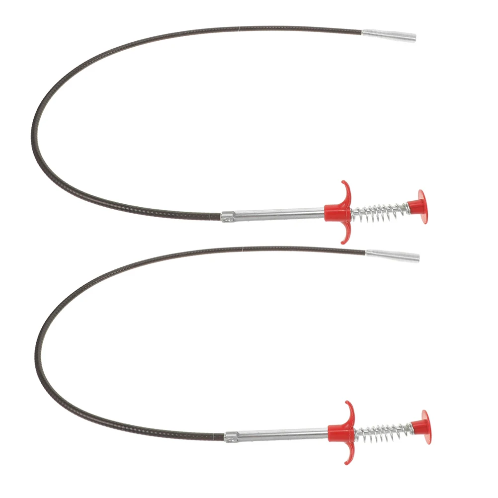 

2pcs Four-claw Hook Drain Cleaner Manual Plumber Snake Hair Removal Tub Sink Toilet Clog Remover Flexible Grabber Stainless