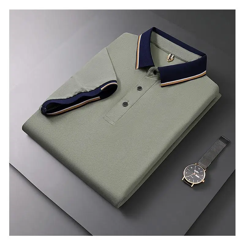 

High quality Golf Shirt Luxury Business Casual Polo Shirt Men Women cotton Breathable Lapel Short-sleeved T-shirt Summer