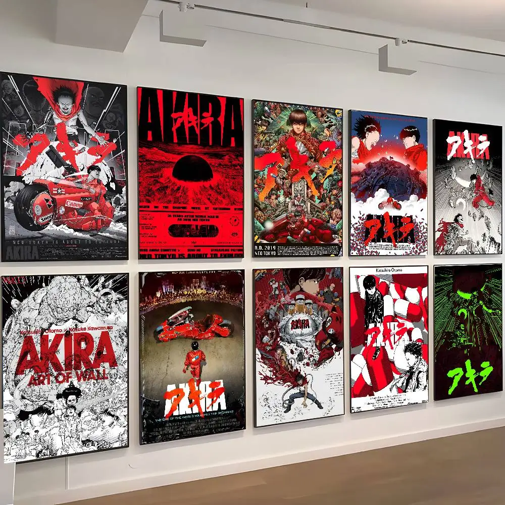 Anime A-Akira Movie Retro Poster Stickers Living Room Bedroom Entrance Cafe Wall Art Decoration Painting
