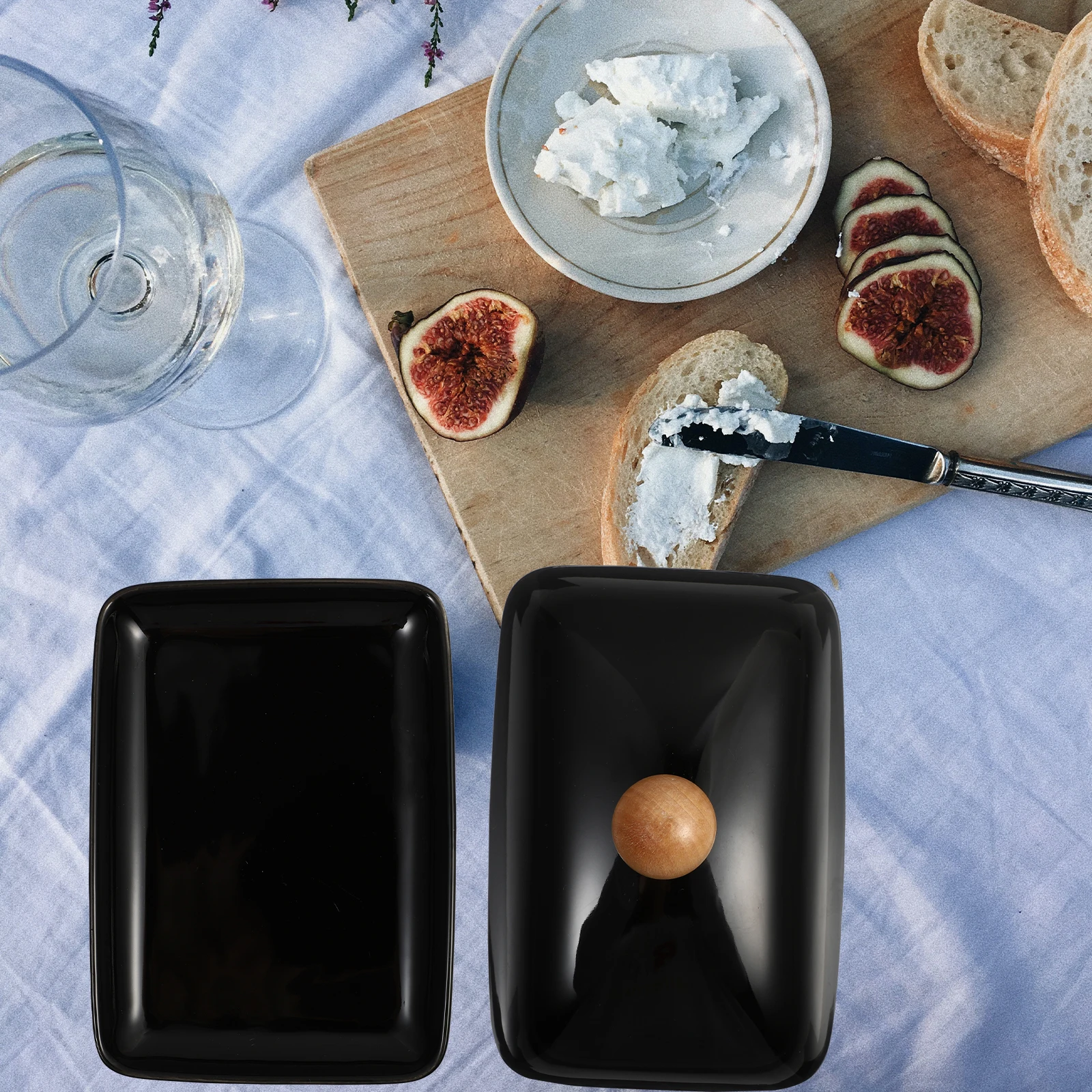 

1Pcs Ceramic Food Container Lid for Storing Butter Elegant Design for Birthday Party Celebrations Banquets Pasta Steak Pizza