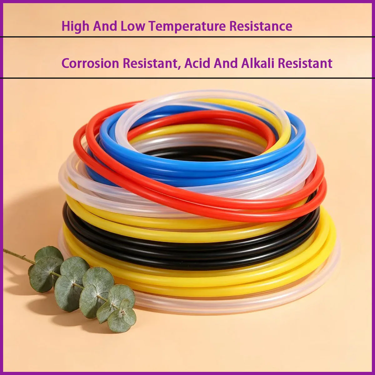 Inner diameter 0.3mm-8.4mm colored PTFE hose used in chemical, medical, food, electronics, etc
