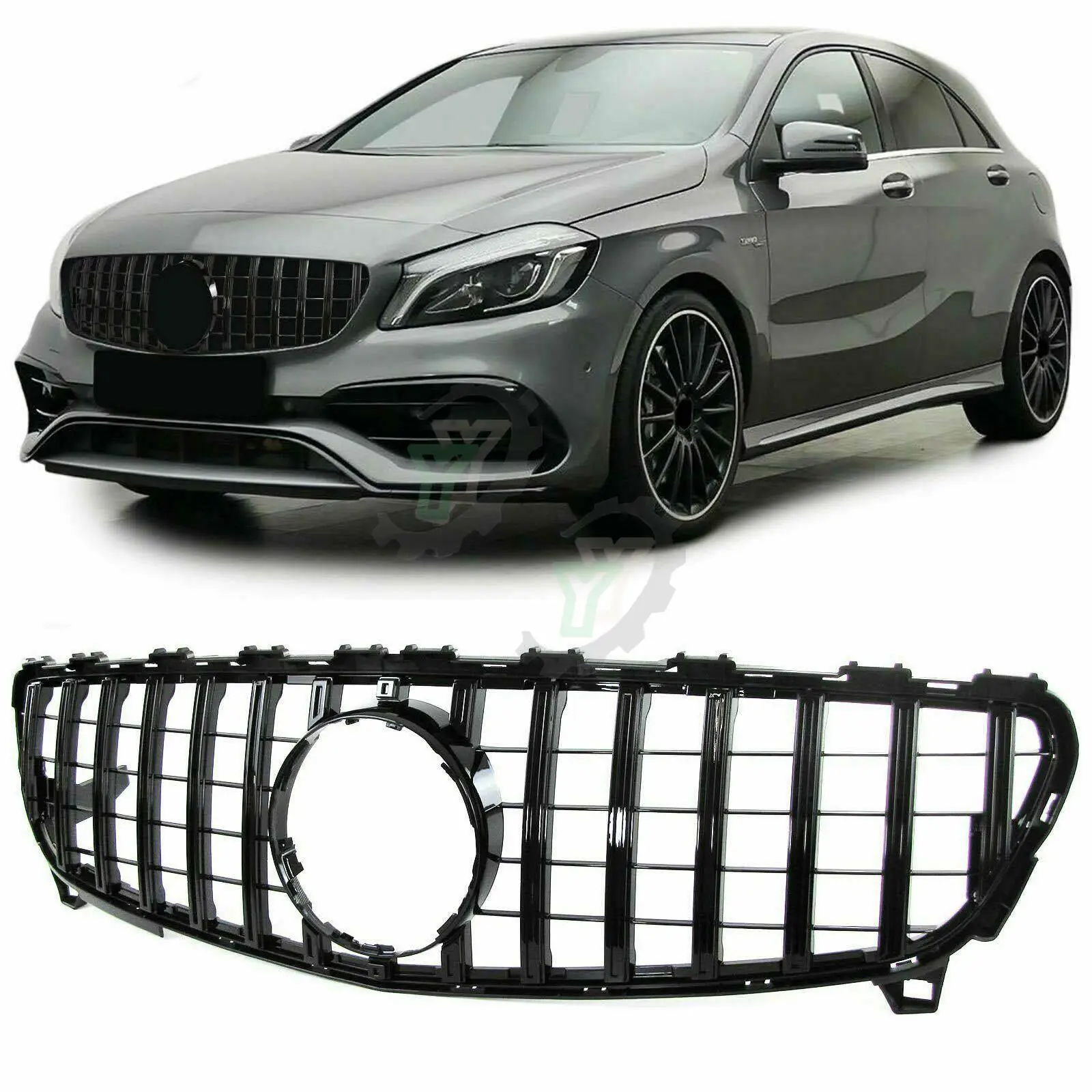 Car Accessory Front Bumper Upper Grille Racing Grill For Mercedes- Benz W176 A-Class A180 A200 A220 A250 A260 A45 2016 2017 2018