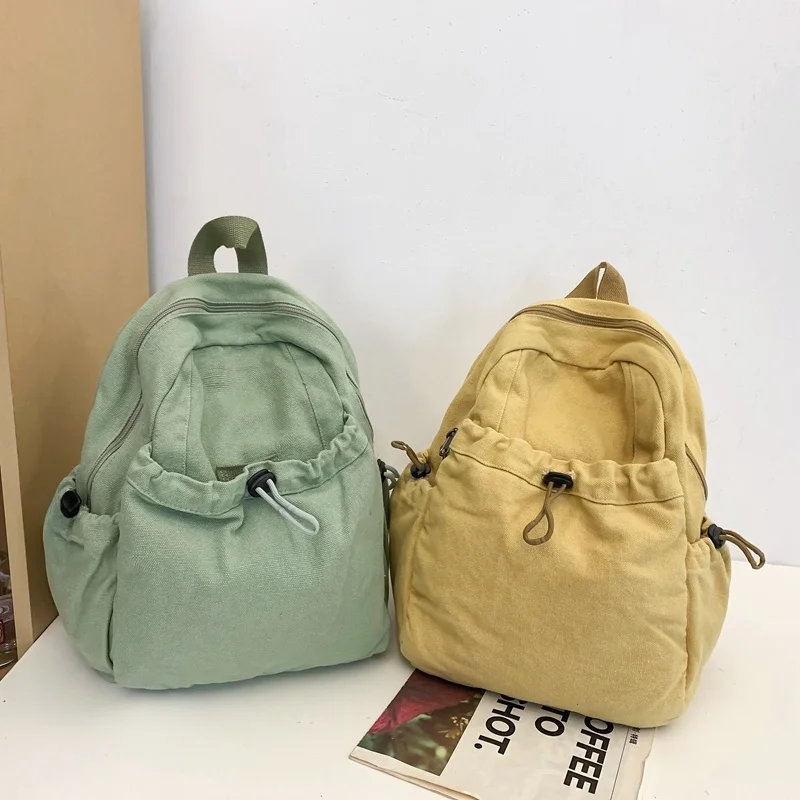 

Waed Vintage Canvas Bapa Ins Sle op Street Faion oulder Bag for Women Casual Leisure Double Layered Zipper