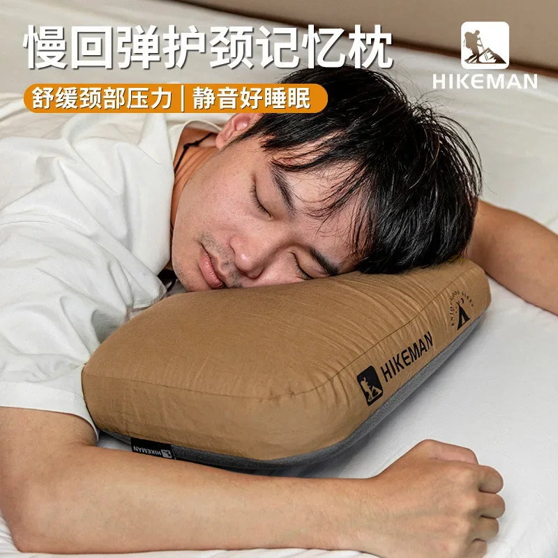 Outdoor camping travel Cervical spine pillow Portable lunch break and Slow rebound memory pillow