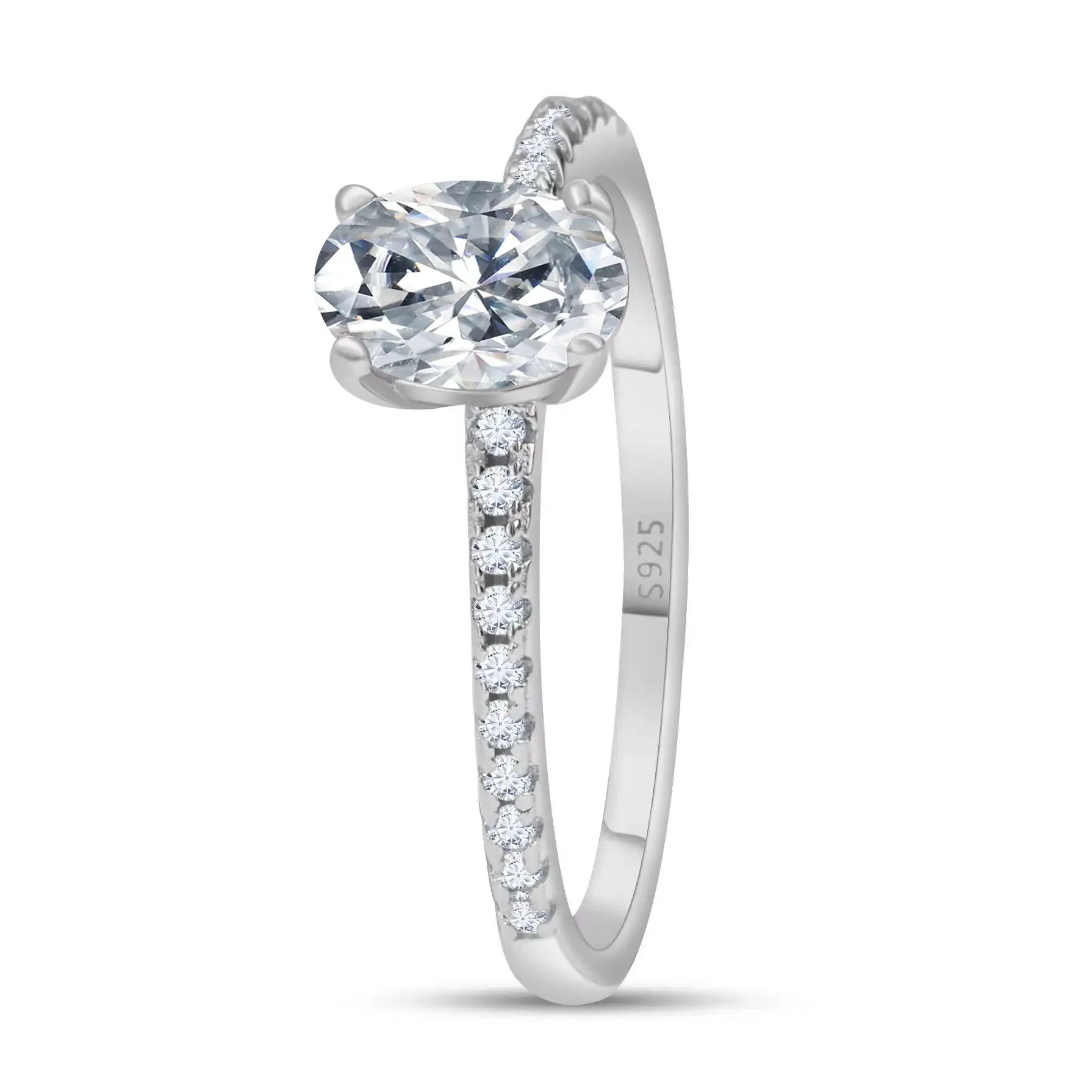 1,0 Karat Königsblau Farbe Moissan ite Ring Sterling Silber massiv Gelbgold Farbe Hochzeit Verlobung ringe für Frauen – Detail 5