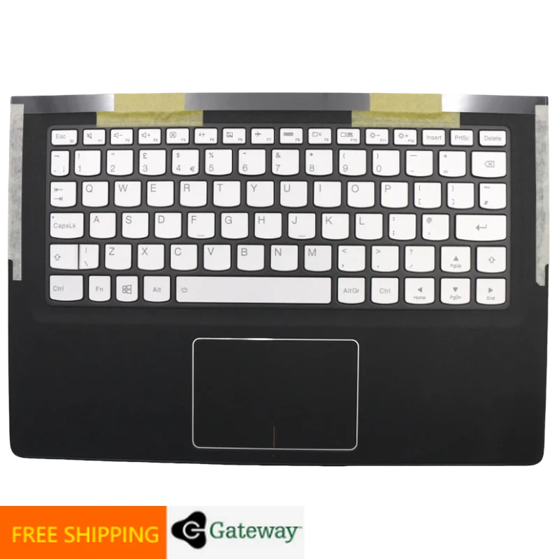 

UK English Silver Keyboard Upper Case Palmrest Shell Cover For Lenovo Ideapad Yoga 900S 12 12ISK 5CB0K93854