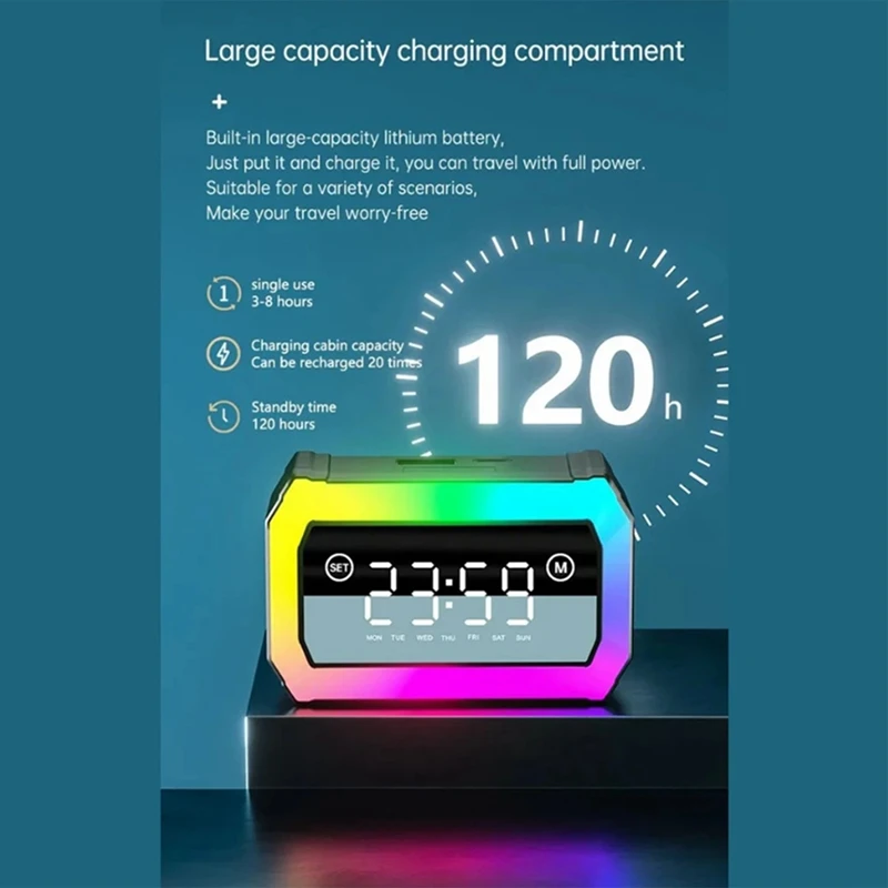 Bluetooth Clock Wireless Bluetooth Clock Display Noise Reduction Low Latency TWS Bluetooth Headset For Mobile Gaming Computer