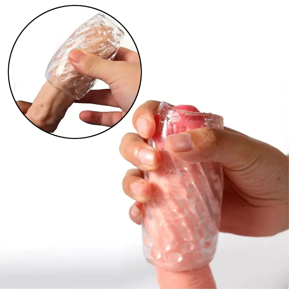 Vibromasseur transparent Real Vajina pour hommes et femmes, entraîneur d'entraînement, jouets sexuels masculins, Am Vaginal et Vaginal, SLIGHTMastmast Yeljaune ates