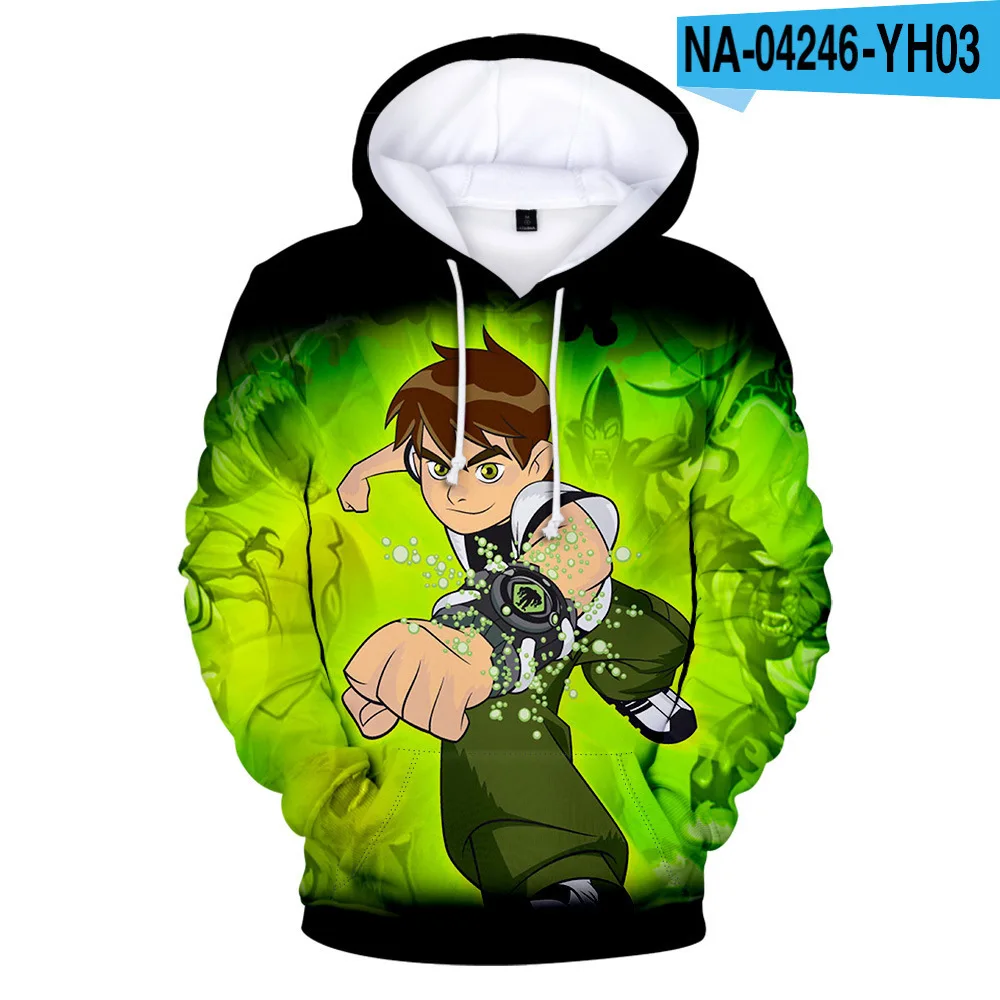 Cartoon Anime Ben10 Alien Force Hoodie 3D Printing Men Women High Quality Tracksuit Oversized Men's Clothing Man Sweatshirt