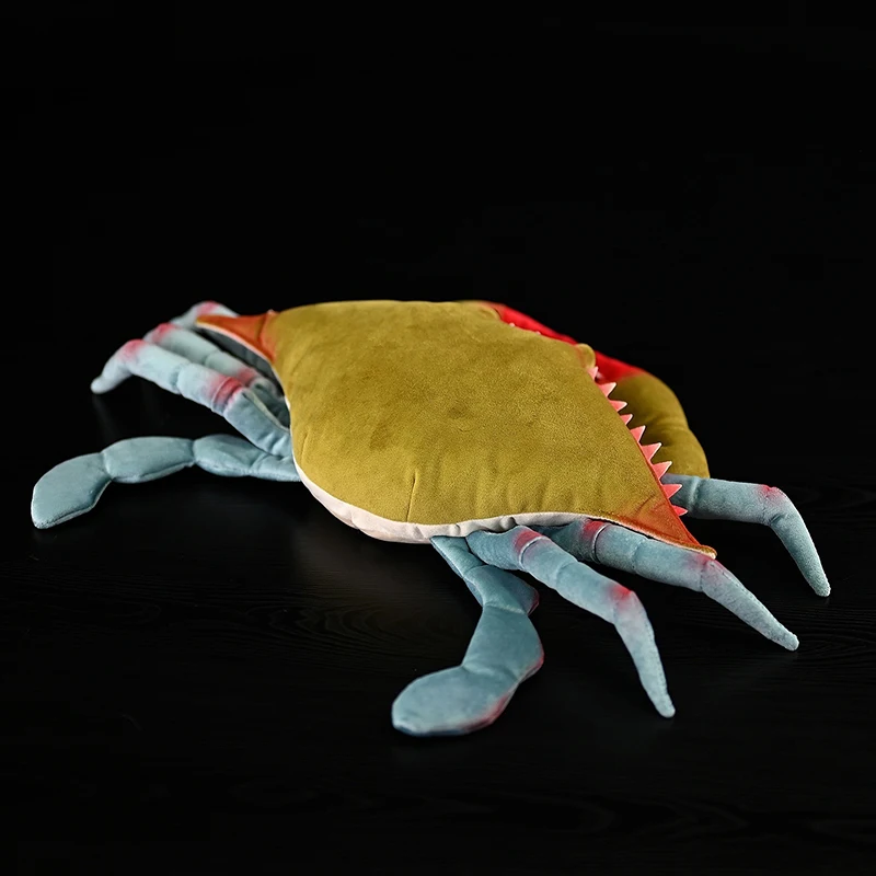 Cute Swimming Crab Plush Toy Portunus Trituberculatus Simulation Realistic Soft Stuffed Doll Lifelike Animal Model Kid's Gift