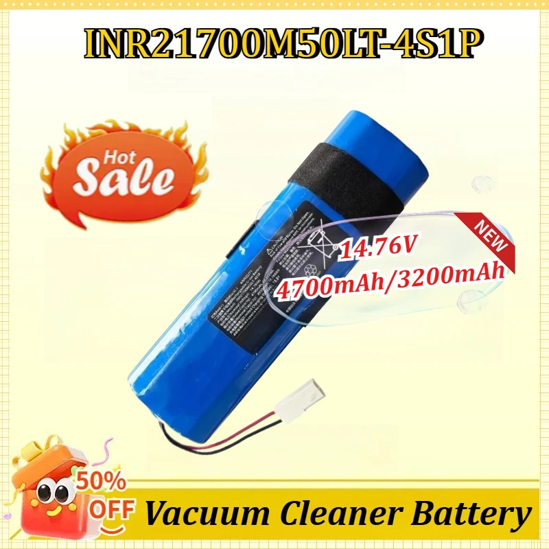 

New INR21700M50LT-4S1P 14.76V 4700mAh/3200mAh Sweeping Robot Battery Rechargeable Lithium Battery Pack High Quality