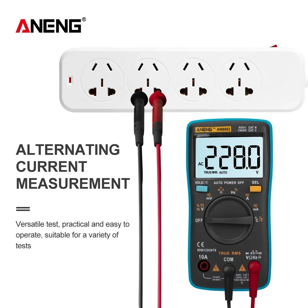 ANENG AN8002 Digital Multimeter 6000 Counts Multimetro Multitester Digitals Profesional Transistor Capacitor Tester lcr esrmeter