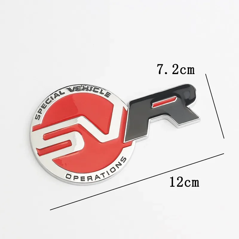 3D Metal SVR Special Vehicle Rear Trunk Logo Badge Emblem Decals For Land Range Rover Sport L494 494 SVR Sticker Accessories