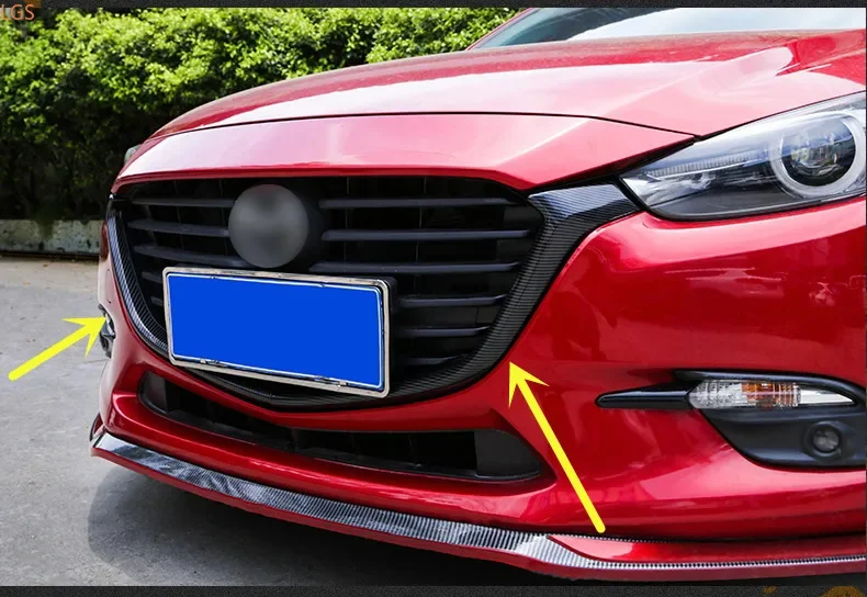 For Mazda 3 AXELA 2017-2019 High-quality ABS Chrome front grille decorative strip anti-scratch protection car accessories