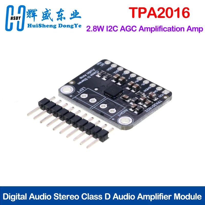 TPA2016D2 Digitales Audio-Stereo-Klasse-D-Verstärkermodul 2,8W I2C AGC-Steuerung Audio-Verstärker-Steuerplatine