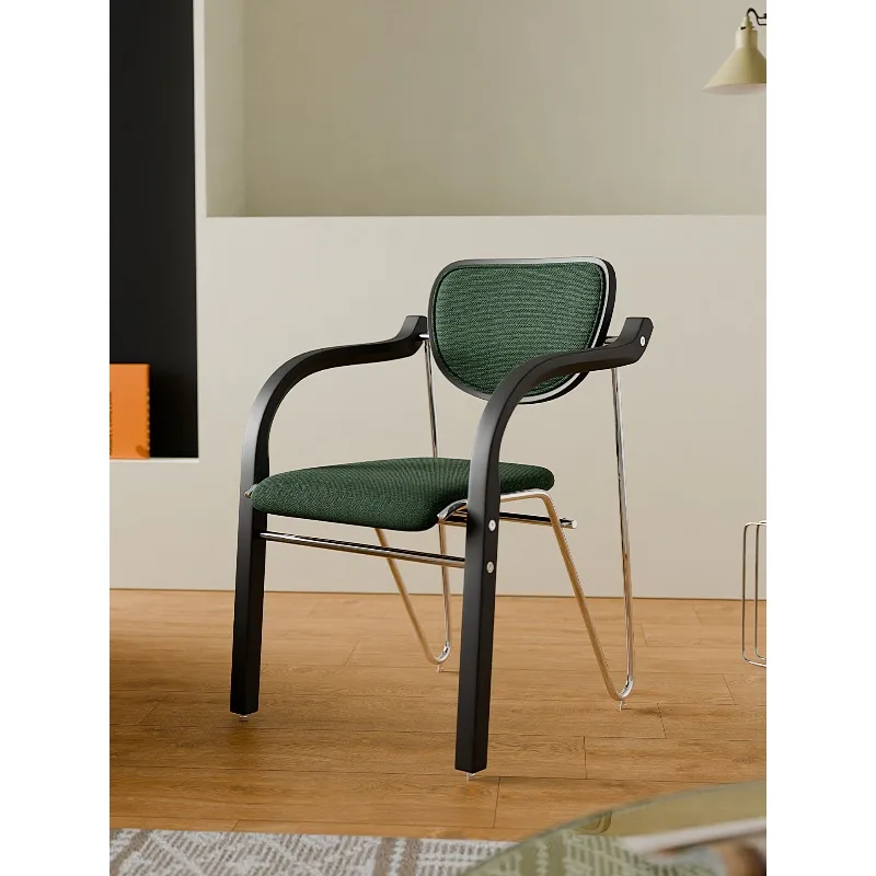 Французский обеденный стул в стиле ретро, легкий роскошный бытовой средневековый обеденный стол из цельного дерева для отдыха, гостиной, подлокотника