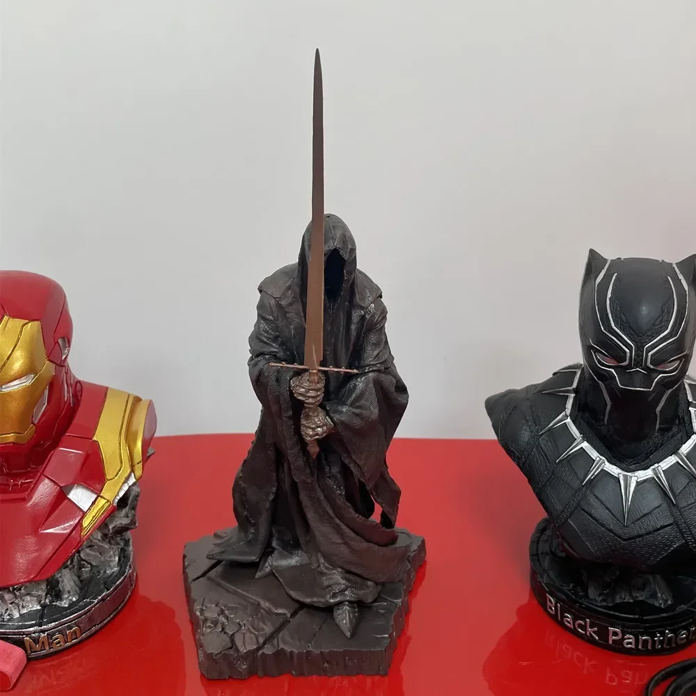 30cm Black Robed Wizard Male Sorcerer Collectible Figure PVC doll Statue model cabinet Desktop Home Decor Ornament Birthday Gift