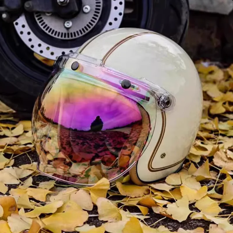 

Классический ретро-стиль, белое золото, линия 3/4, мотоциклетный шлем с открытым лицом, несколько размеров и цветов, сертифицированный DOT ECE, безопасность