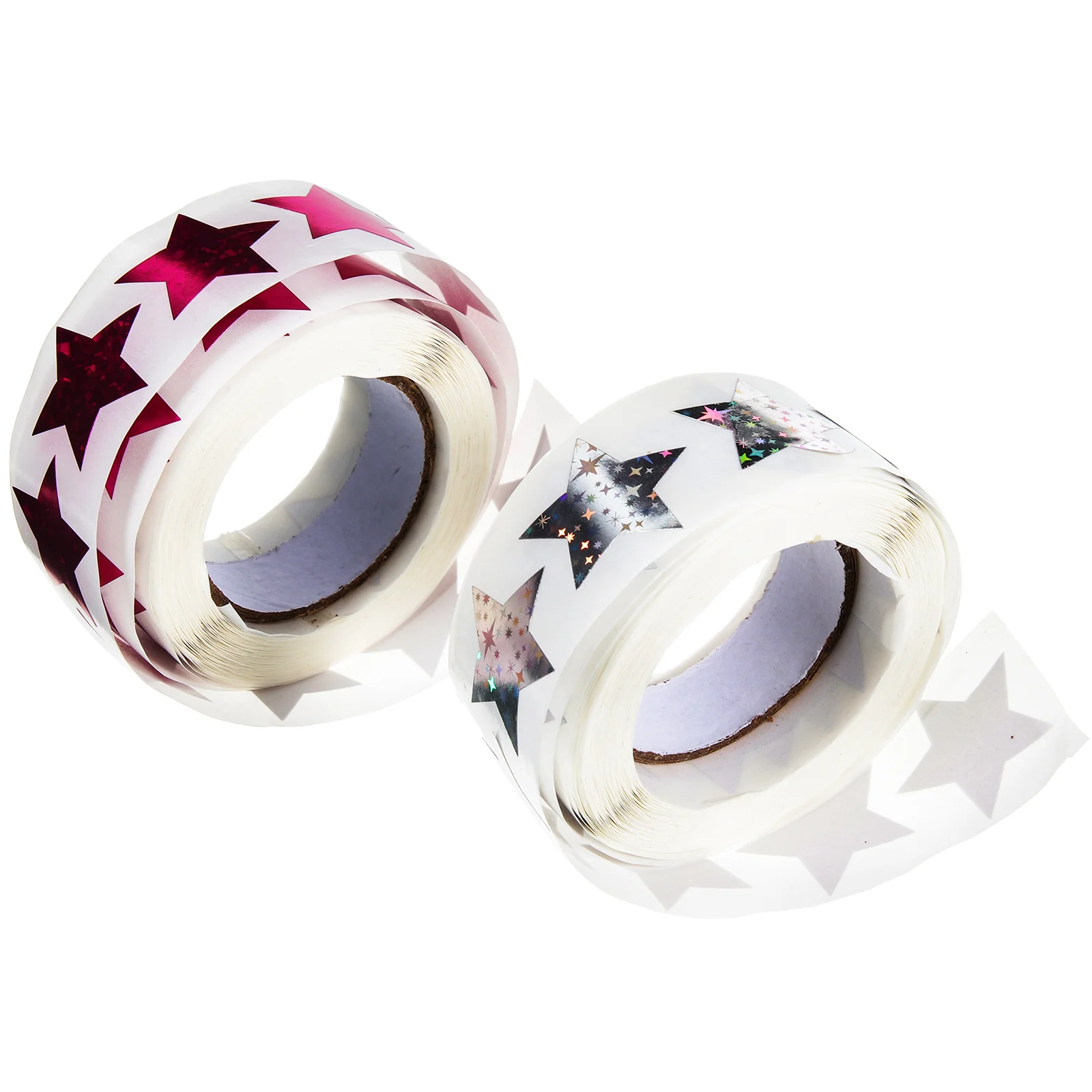 2 Rolls Self-adhesive Label Stickers for Kids Funny Children Reward Chic Gift Packaging Decals Copper Plate Students Star Award