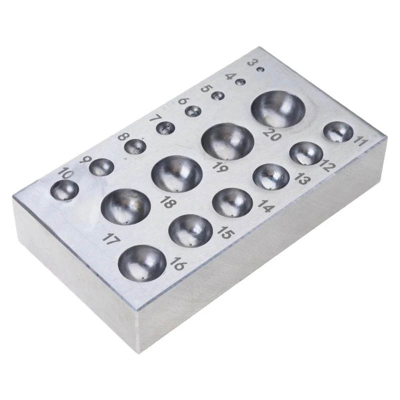 

652F Steel Dapping Block Square Jewelry Making Tool Steel Texture Jewelry Stamping Plate Metalworking Block for Jewelry