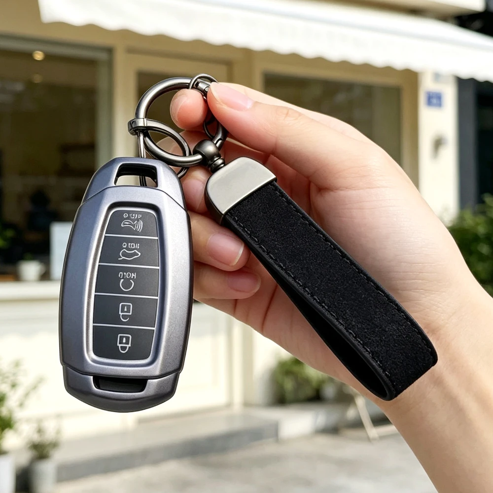 5 Buttons Car Remote Key Case Cover for Hyundai Palisade SEL 2023 Elantra Sel Elantra Santa Fe Veloster Palisade Limited 2020
