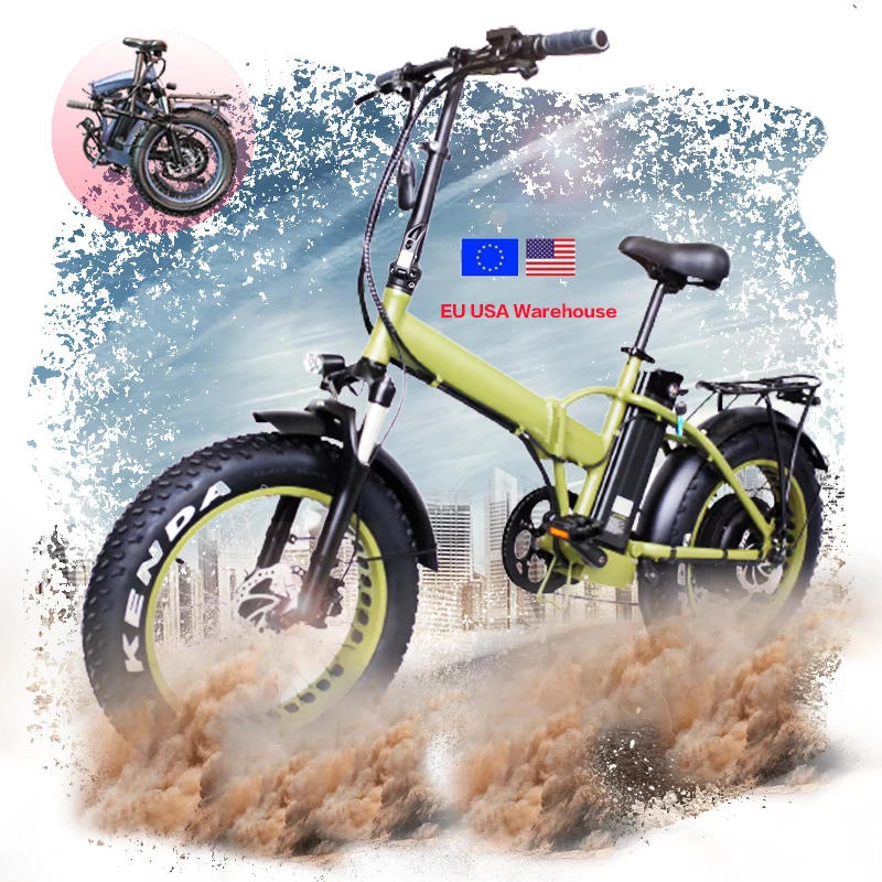 

Velo Electrique 48v 1000W 20x4 New Style Fat Tire Electric Folding Bike Bicicleta Electrica Fatbike Ebike Bicycle