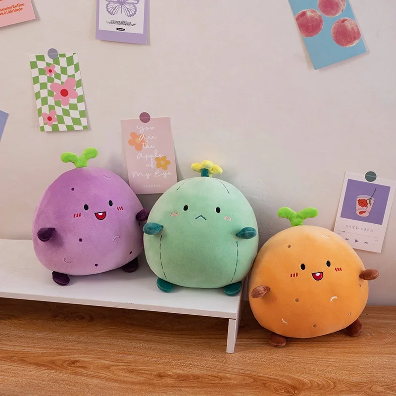 Cute Vegetable Fruit Plush Toy Potato Taro Cactus Doll Bedroom Living room Decoration Office Nap Pillow Cushion Doll Birthday Gi