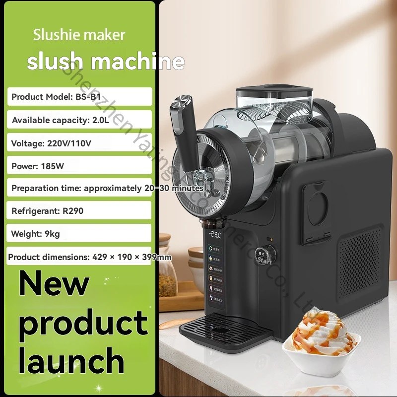 BS-B1 White Snow Melting Machine Household Cold Drink Machine Milkshake Self-cleaning Smoothie Machine, Snow Mud Machine