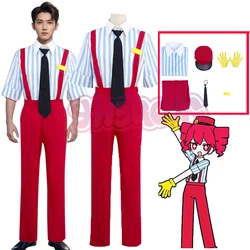 Anime Mikuuu Mesmerizer Cosplay Costumes Teto Red  And Rompers Anime Role Play Uniform Halloween Party Dressing For Women Men
