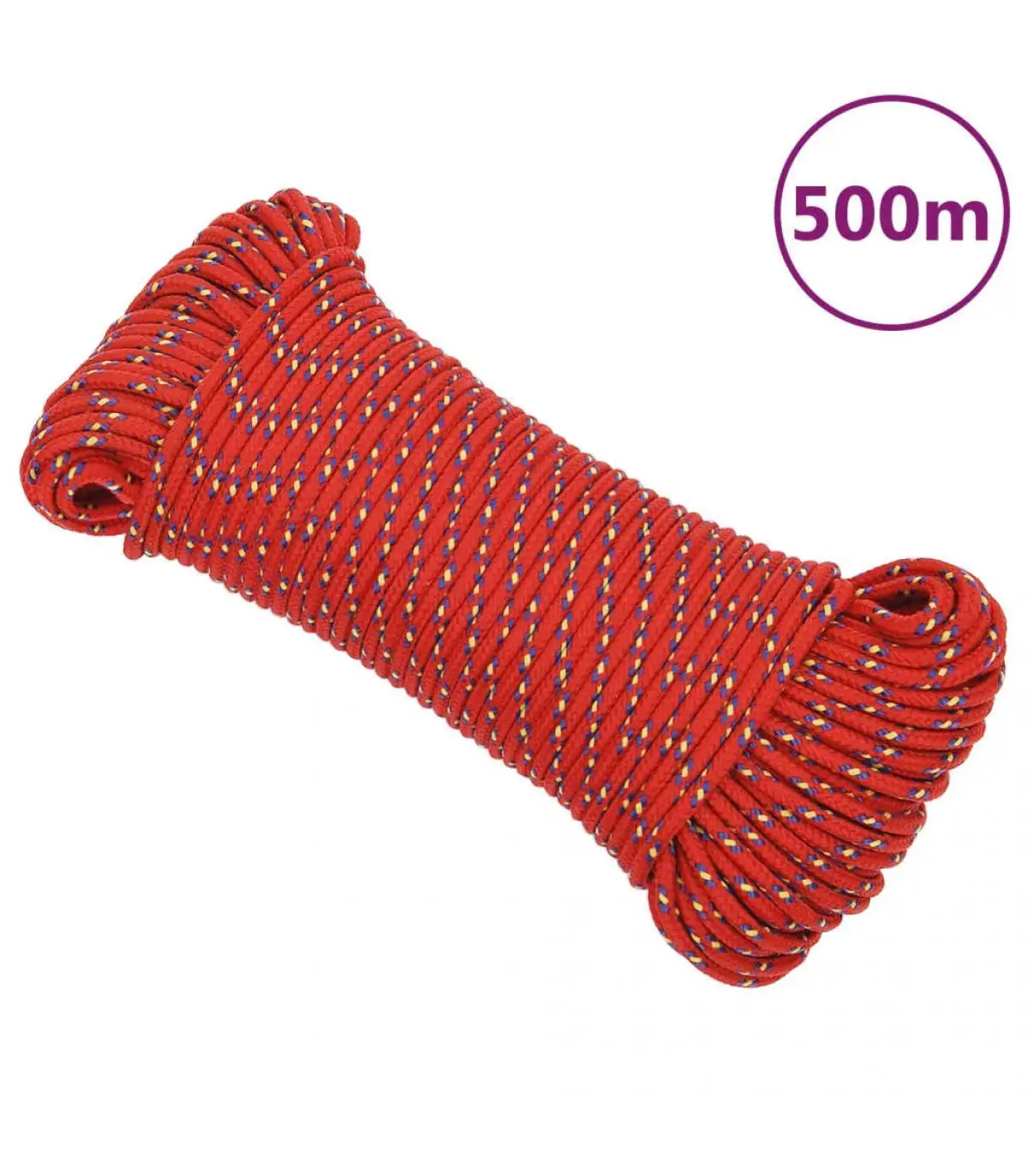 Metal ropes and ropes red polypropylene boat rope 5 mm 500 m