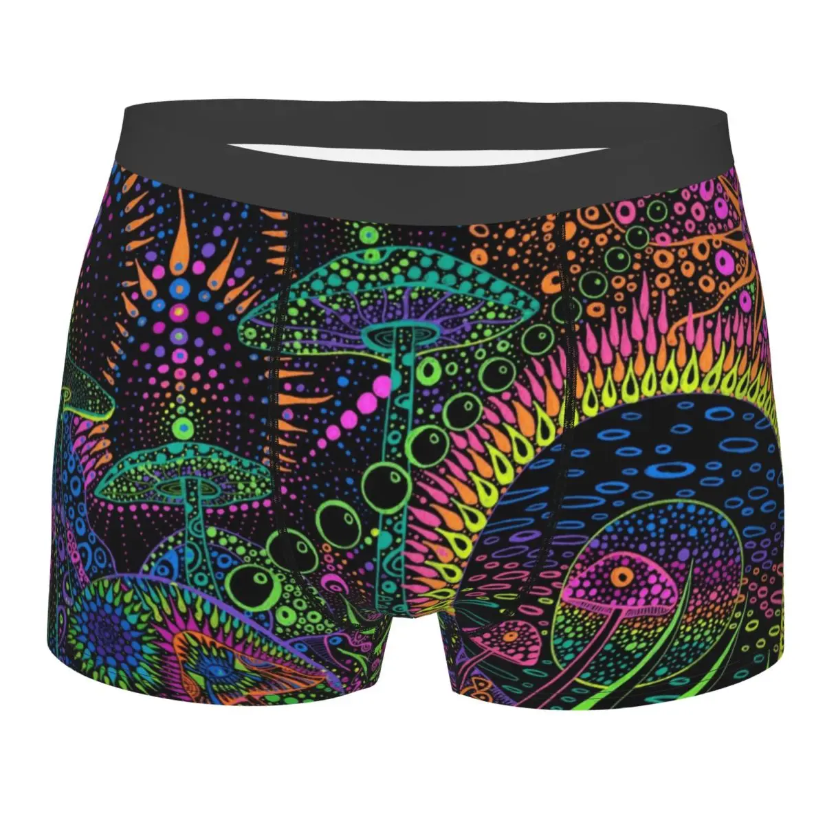 Male Sexy Magic Mushroom Trippy Psychedelic Neon Pastel Goth Underwear Boxer Briefs Men Stretch Shorts Underpants