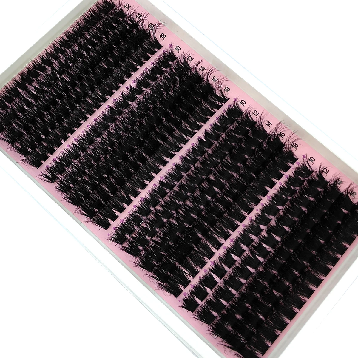 340/390pcs 40D-160D 믹스 5D 푹신한 개별 속눈썹 클러스터 확장 가짜 속눈썹 DIY 집에서 클러스터 메이크업 속눈썹 도구