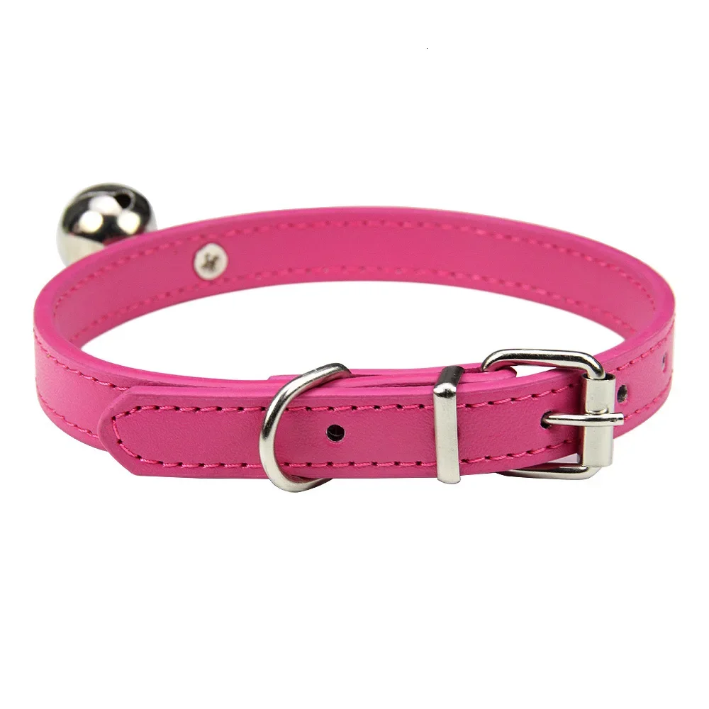 Collar de gato personalizado con grabado de campana, Collar de nombre para gato, accesorios ajustables para cachorros, Collar de gatito para mascotas, cachorros de cuero