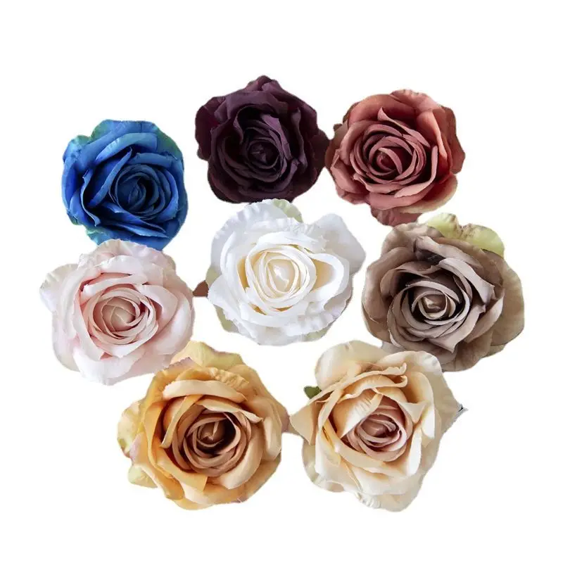 100pcs Artificial Flower Silk Rose Hotsale Christmas Home vase Outdoor UV protection garden arch Wedding DIY Gift box Decoration