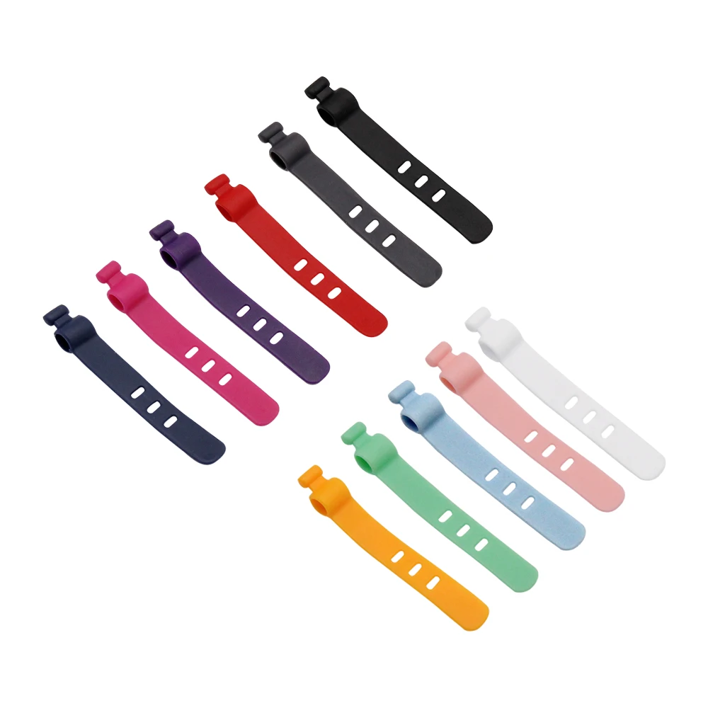 5PCS Cable Organizer Ties Clip Charger Cord Management Silicone Wire Manager Mouse Earphone Holder Data Line Winder Straps