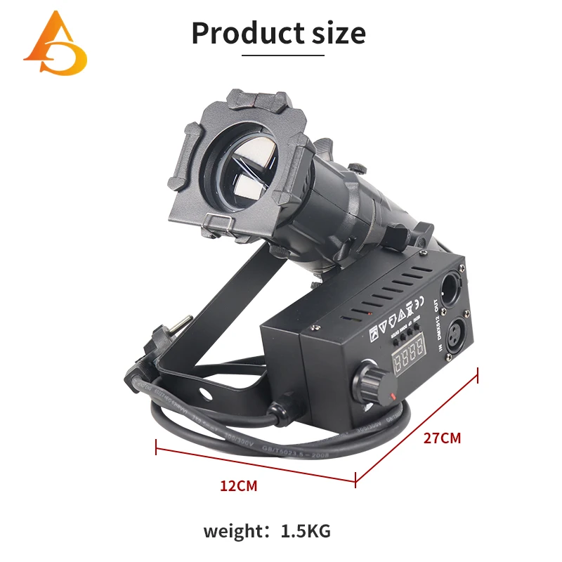 Imagem -06 - Led 20w Mini Perfil Spot Light Lipsoidal Zoom Lâmpada de Imagem ww cw 2in1 Dmx para Teatro Auto Mostrar Iluminação Palco