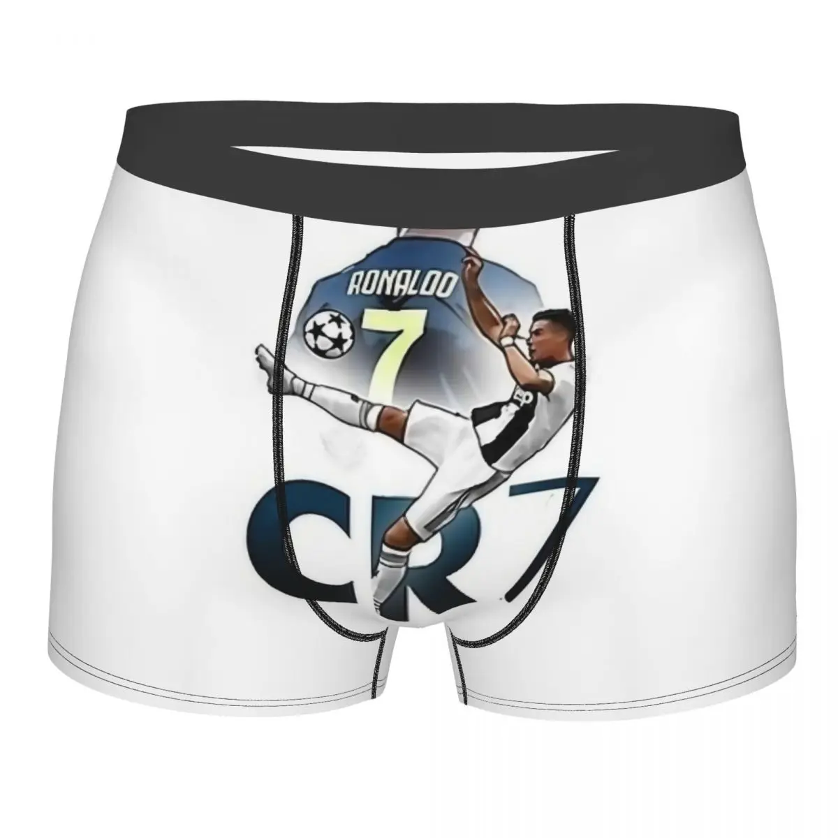 Men's Boxer Shorts Panties CR7s Football Soccer Breathable Underwear Homme Funny Underpants