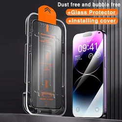 Full Cover Screen Protector For iphone 15 14 13 12 11 Pro Max Deliver Mount Tempered Glass for iphone 15 14 Plus XR XS MAX Glass