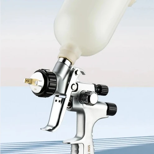 3000MINI Mini Gravity Feed Spray Gun, High Atomization Auto Touch Up Paint Gun for Car Repair