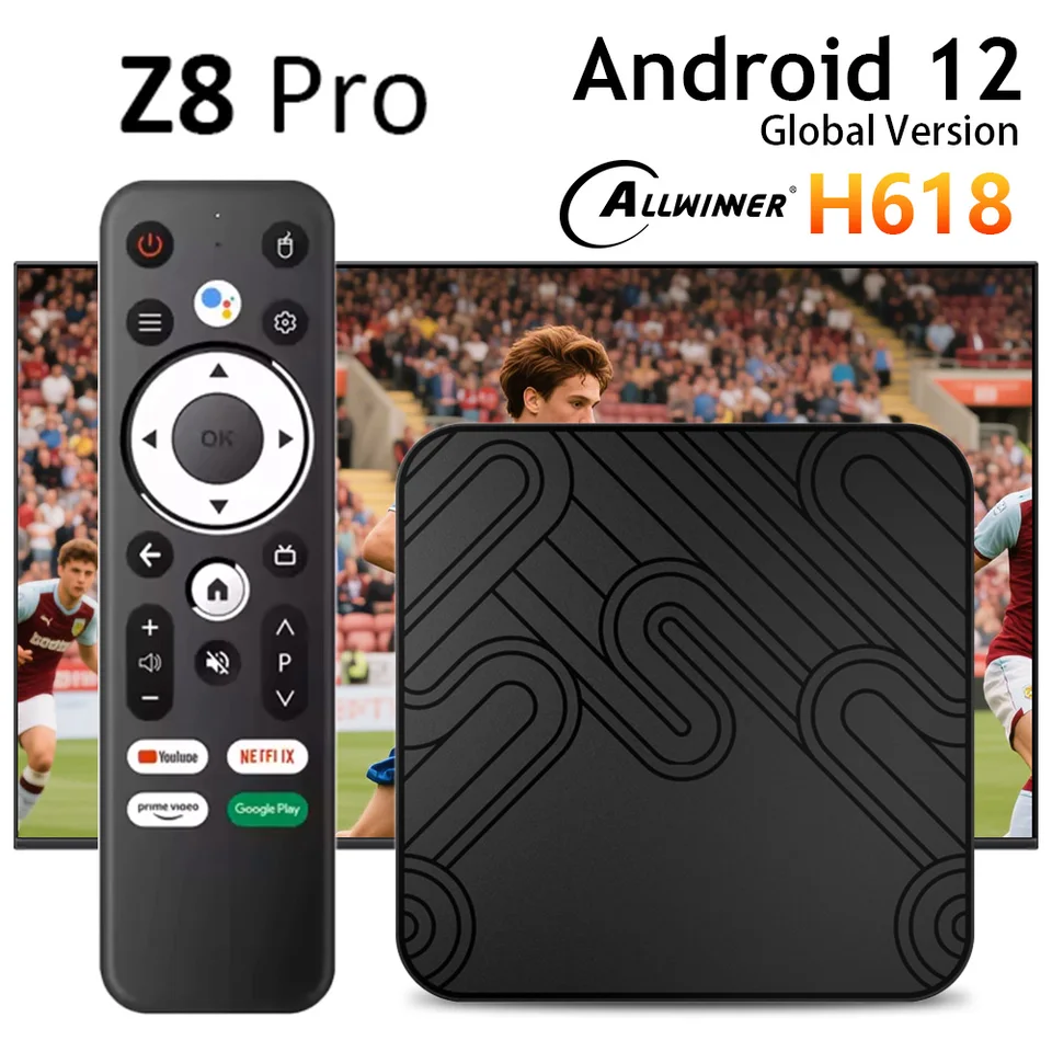 Z8 PRO Android 12.0 TV Box Allwinner H618 4K Dual WiFi 2.4/5G ATV