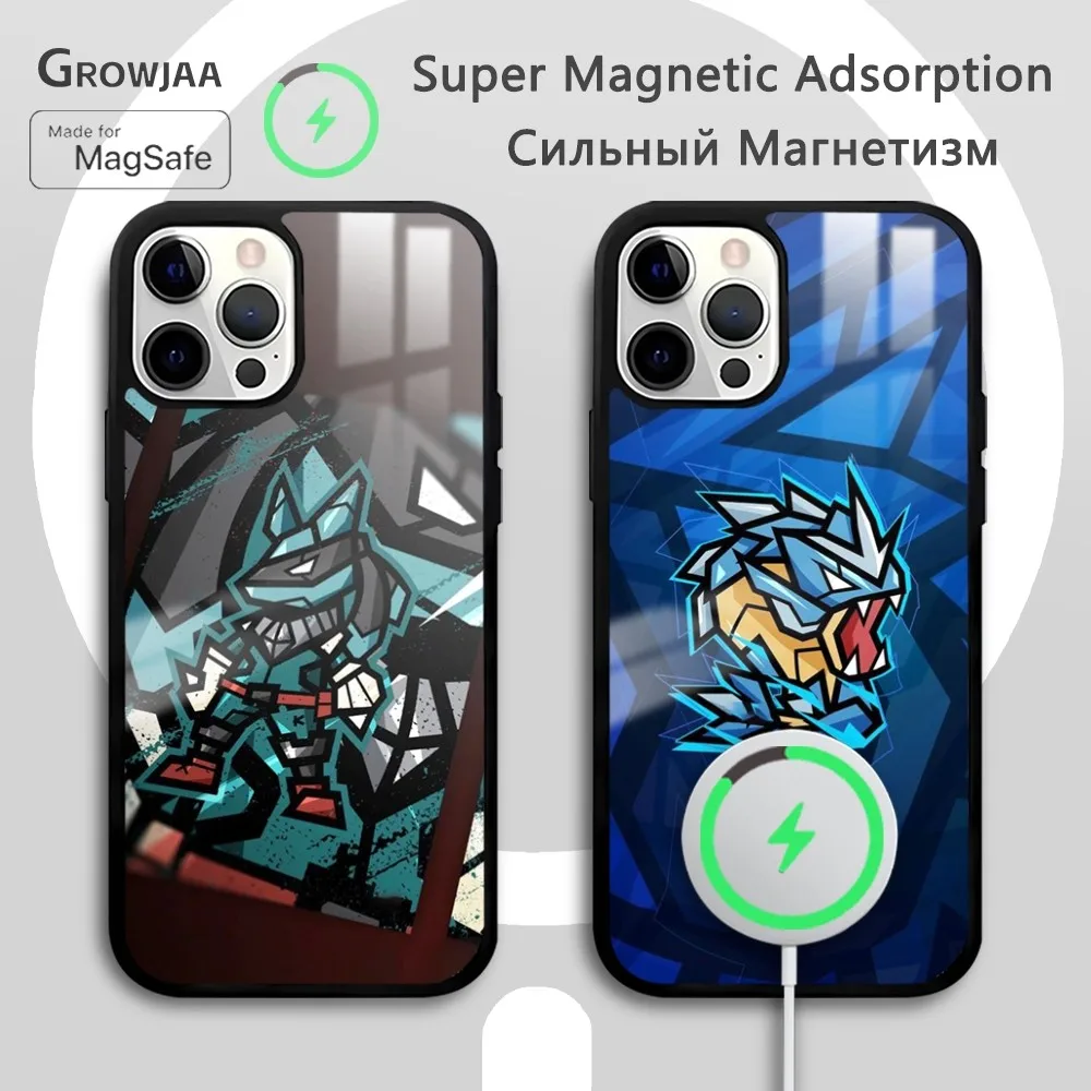 

Классный чехол для телефона Lucario для iPhone 16, 15, 14, 13, 12, 11 Pro Max Plus Mini, новый зеркальный Беспроводной магнитный чехол Magsafe