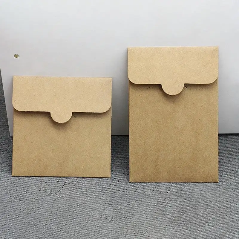 

New 10pcs Thickened Square Kraft Paper Bags Card Packaging Bags Eco-Friendly Kraft Paper Envelopes