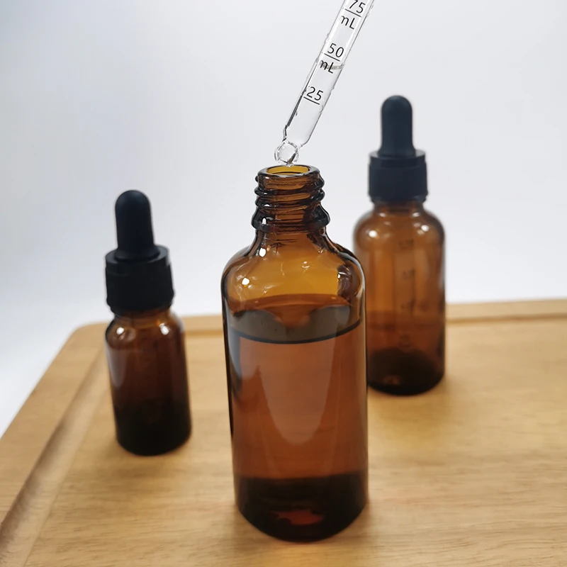 10 Stück/Set Glasflasche Bernsteinfarben für Öle, Parfümflakon mit Skala, UV-Schutz, Aromatherapie-Flüssigkeitspipettenbehälter, nachfüllbar – Detail 6